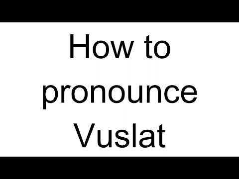 How to Pronounce Vuslat (Turkish)