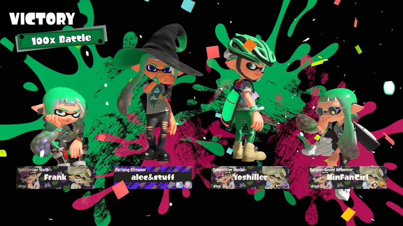 Splatoon 3 x Legend of Zelda Splatfest - 100x Battle Win (Team Courage) + Float Photos