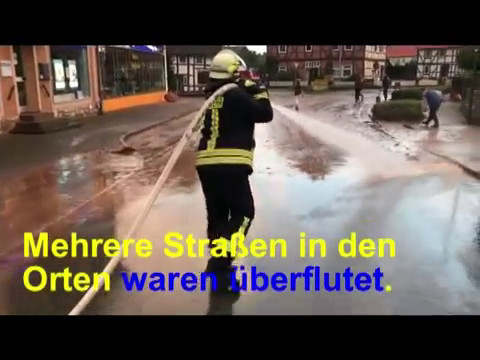 Überschwemmungen in Börry und Reher