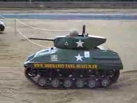 Drivable Model Sherman tank at the new Normandy Tank Museum, Catz