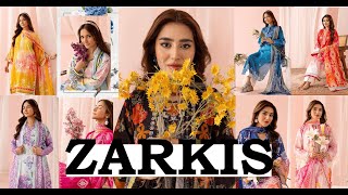 Zarkis Printed Collection24 ll Printed Lawn Shirt With Printed Embossed Trousers #pakistan