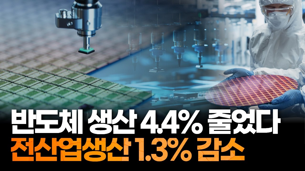 반도체 생산 4.4% 감소…전산업생산 1.3% 마이너스