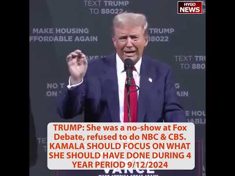 TRUMP: “THERE WILL BE NO THIRD DEBATE!” Claims Victory, was “angry” at debate; Kamala no-show at Fox