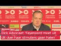 Dick Advocaat over Feyenoord: 'Tweede plek wordt nu moeilijk'