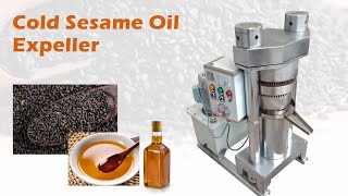 Hydraulic Cold Pressed Sesame Oil Expeller | Small Cold Press Oil Machine For Sesame Olive Coconut