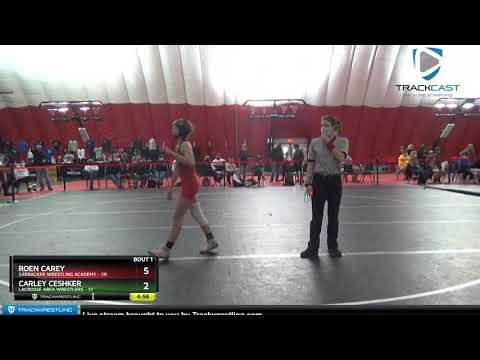 USAW TOA Club Duals HS Boys/[boutNo] 105 Roen Carey Sarbacker Wrestling Academy Vs Carley Ceshker