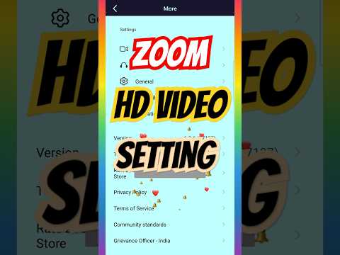 How to turn ON & OFF HD video in zoom meeting? #shortsfeed #shorts #zoomcall #zoomapp
