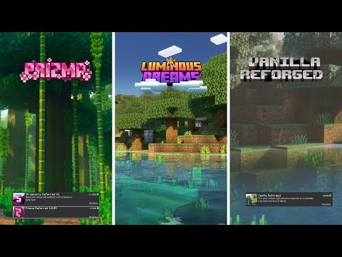 Prizma Deferred x Straberry Deferred V3 VS Poggy's Luminous Dreams VS Vanilla Reforged #deferredpack