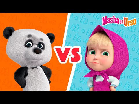 Capa de Masha e o Urso 👱‍♀️🐻 👧 Masha vs Panda 🐼 Coleção de desenhos animados