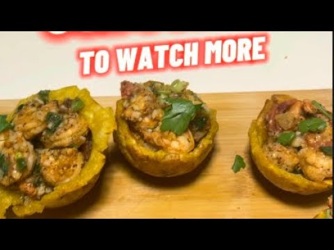 Plantain Cups With Shrimp (Delicious)