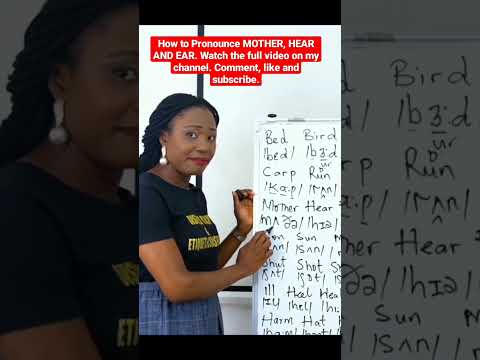 Learn how to pronounce MOTHER, HEAR and EAR accurately. Subscribe for more lessons.