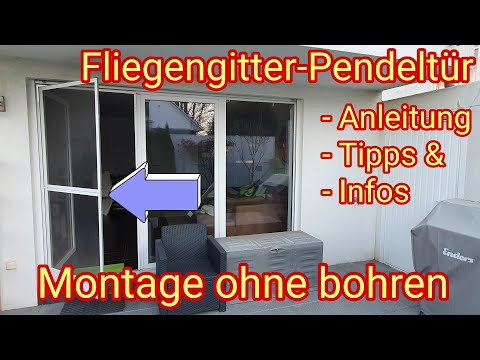 Fliegengitter-Pendeltür ohne bohren einbauen - so einfach ist es! DIY-Anleitung - Windhager 03240