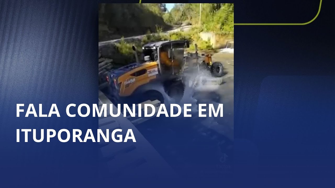 Vídeo divulgado na internet mostra patrola acelerando em leito de rio em Ituporanga