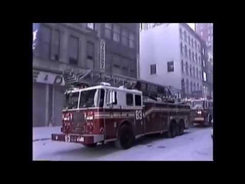 MY ORIGINAL 9/11 FOOTAGE - SCORES OF FDNY UNITS RESPONDING ON CHAMBERS ST. ON SEPTEMBER 11, 2001.