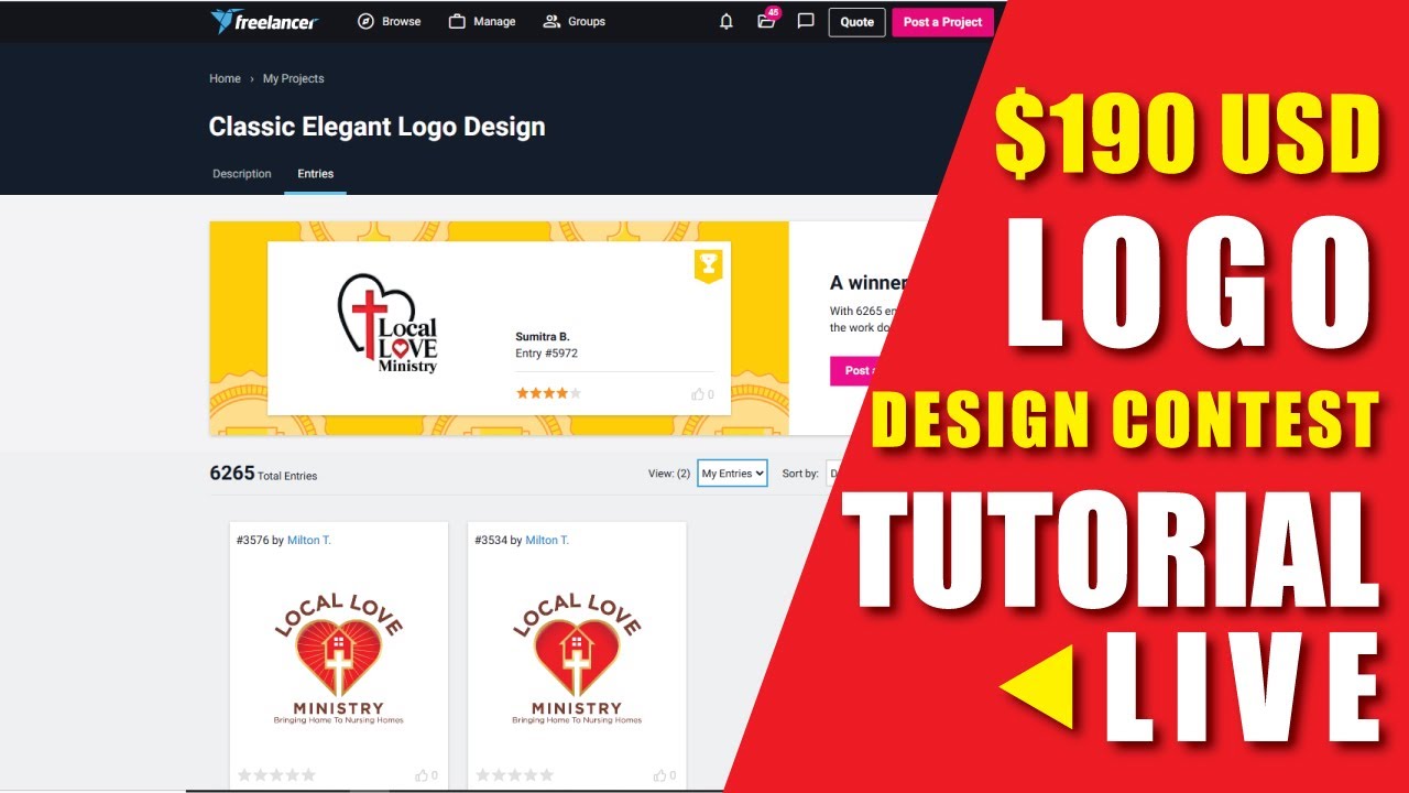$190 USD Freelancer contest  Logo design Tutorial #nirapoddesign  #graphicdesign #logodesigntutorial