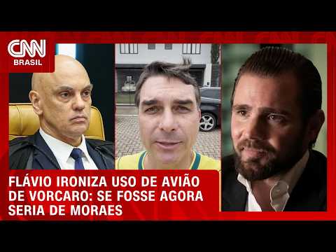 Flávio nega que jatinho era de Vorcaro e ironiza: Se fosse agora seria de Moraes | LIVE CNN