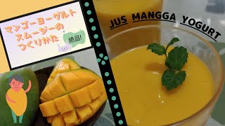 【インドネシア生活】マンゴーヨーグルトスムージーの作り方🥭Jus Mangga  Pakai Yogurt🥭
