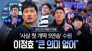 이정효의 수원, 5연승 1위 질주 "큰 의미 없다" 왜? [K리그2 라운드업]