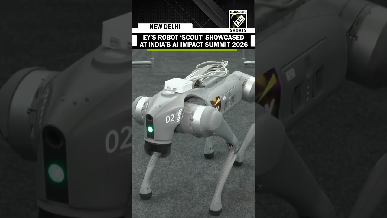 EY Booth’s robot nicknamed ‘Scout’ showcased at Ai Impact Summit 2026
