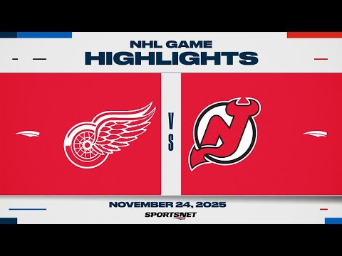 NHL Highlights | Red Wings vs. Devils - November 24, 2025
