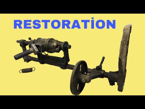 RESTORİNG OLD DRILL PRESS (Antika matkap restorasyonu)