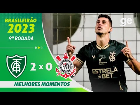 Gols e lances de América-MG x Corinthians