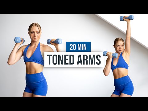 20 MIN TONED ARMS Workout - With Weights | At Home Strength Training
