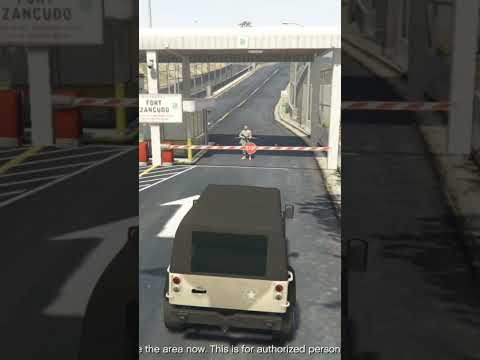 mencoba masuk ke pangkalan militer dengan sopan | gta v