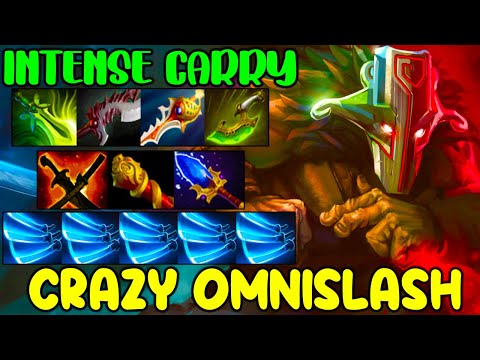 INTENSE CARRY [ Juggernaut ] CRAZY OMNISLASH - BEST TEAM FIGHT - DOTA 2 GAMEPLAY