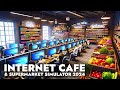 AKU BISA BUAT WARNET SKALIGUS INDOMARET DI SIMULATOR INI Internet Cafe Supermarket Simulator 2024
