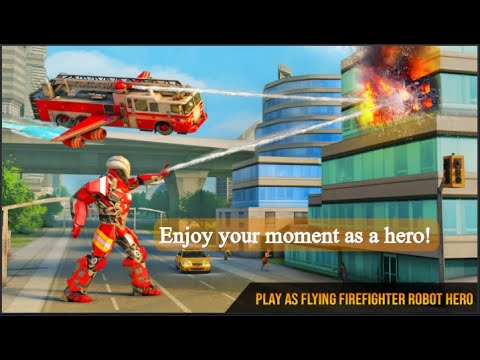 Flying Firefighter Truck Transform - Robot Games #1: Android Games