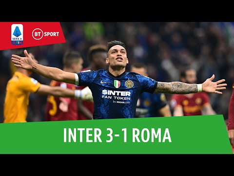 Inter Milan vs Roma (3-1) | Lautaro Martínez scores a bullet header! | Serie A Highlights