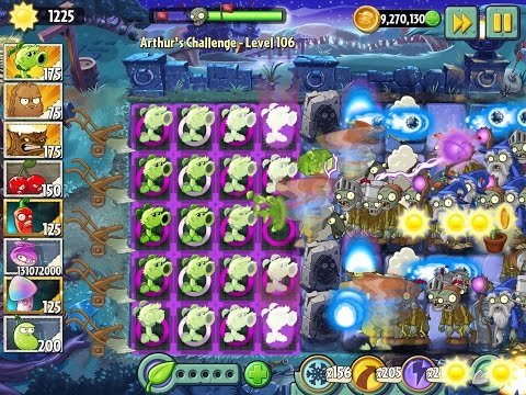 Plants vs Zombies 2 Arthur's Challenge Epic Hack Level 106 Primal Kingdom