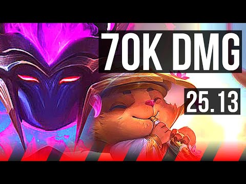KARMA vs TEEMO (TOP) | 70k DMG, 7 solo kills, 11/3/8 | KR Master | 25.13