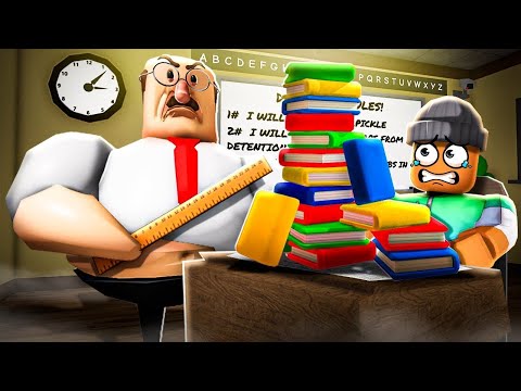 Great School Breakout Roblox Obby HARD MODE Walkthrough - Secret Badge Beat the Boss Hard Badge