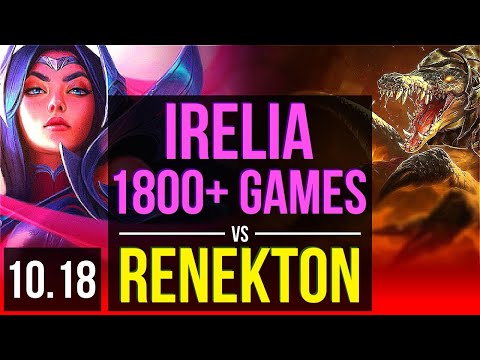 IRELIA vs RENEKTON (TOP) | 4.0M mastery points, 1800+ games, KDA 5/2/7 | KR Diamond | v10.18