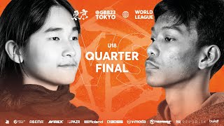, this beat was so fricking menacing, loved it. Marvelous and Serpent both killed this and I can't wait to see more from them.（00:03:48 - 00:09:21） - Serpent 🇰🇷 vs Marvelous 🇮🇩 | GRAND BEATBOX BATTLE 2023: WORLD LEAGUE | U18 Quarter Final