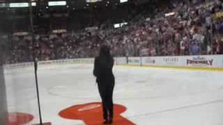 Jesse Palter Sings National Anthem for Red Wings