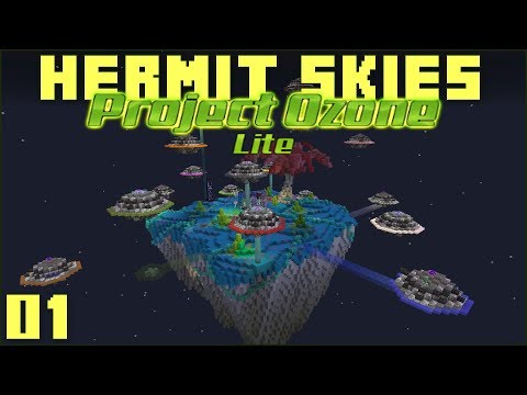 xisumavoid - Hermit Skies 01 Apple Tree Food Farm! (Project Ozone Lite Skyblock Modded Minecraft) Ep 1