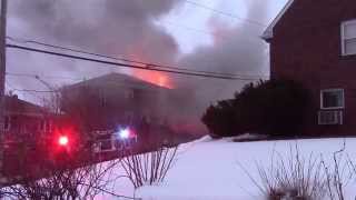 preview picture of video 'Palisades Park NJ Working on 9th St Fire Feb 26 2015'