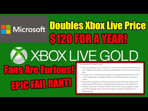 Microsoft Doubles Xbox Live Gold Yearly Membership to $120! , Worst Xbox Live Disaster Ever!
