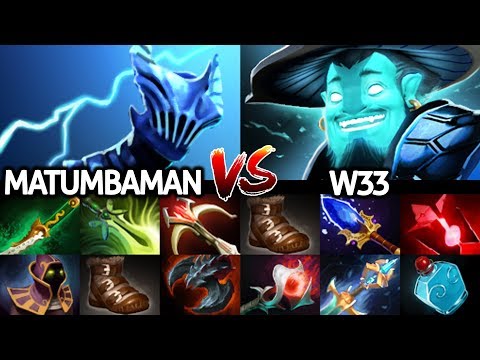 W33 Strom Spirit VS Matumbaman Razor Crazy Mid Lane Battle 7.22 Dota 2