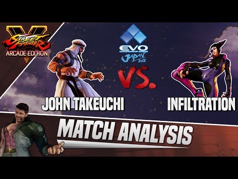 SFV AE Match Analysis: EVO Japan 2018 GRAND FINALS - John Takeuchi vs. Infiltration