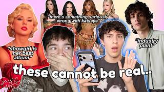 Reacting To Your UNHINGED Pop Culture Opinions.. 😳 ( taylor, charli, ariana, katseye & more! )