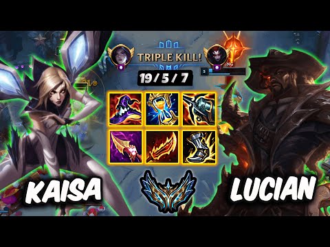 Kaisa vs Lucian ADC ( 19/5/7 ) Korea Challenger 1515 LP | Patch 25.24