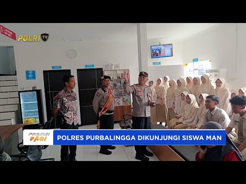 SISWA MAN KUNJUNGI POLRES PURBALINGGA BANGUN BUDAYA TAAT HUKUM
