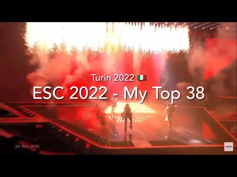 ESC 2022 - My Top 38 (+🇲🇹 & 🇮🇱 Revamp)