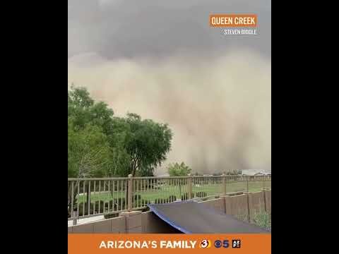 Timelapse of haboob hitting Queen Creek, Arizona #arizona #azfamily #news #weather
