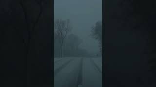 Heavy snowfall causes low visibility and icy conditions in Mountain View, Missouri