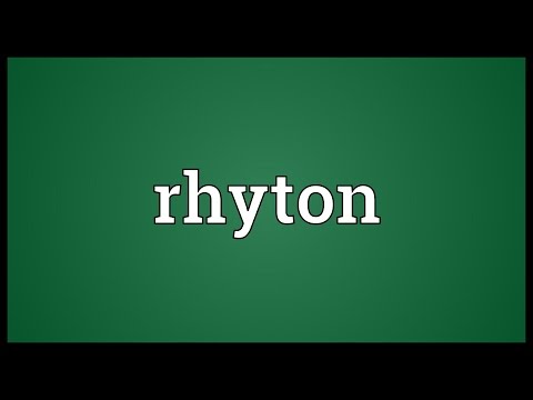 Rhyton Meaning